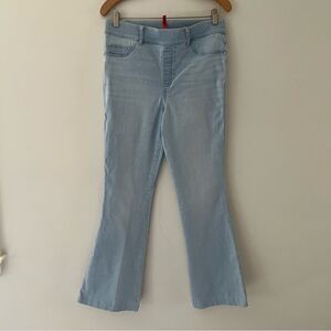 Spanx Jeans ReDefine Flare Light Wash Slimming Size Large Hemmed to 29 Inseam